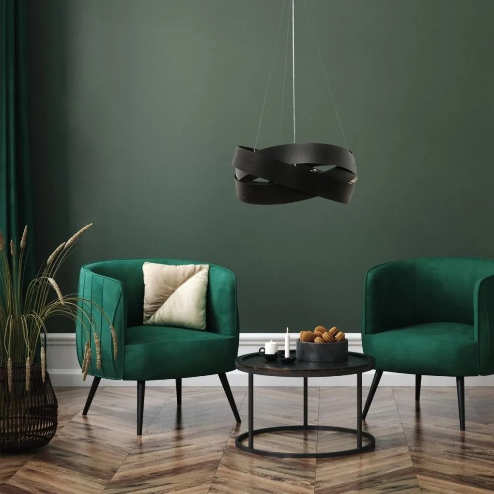 Pendul design modern Tornado negru 50cm