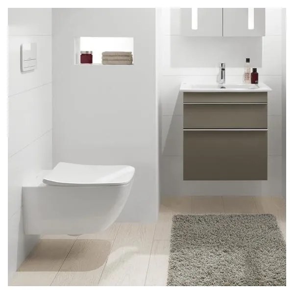 Set vas wc suspendat Villeroy&Boch VenticelloDirect Flush cu capac slim soft close