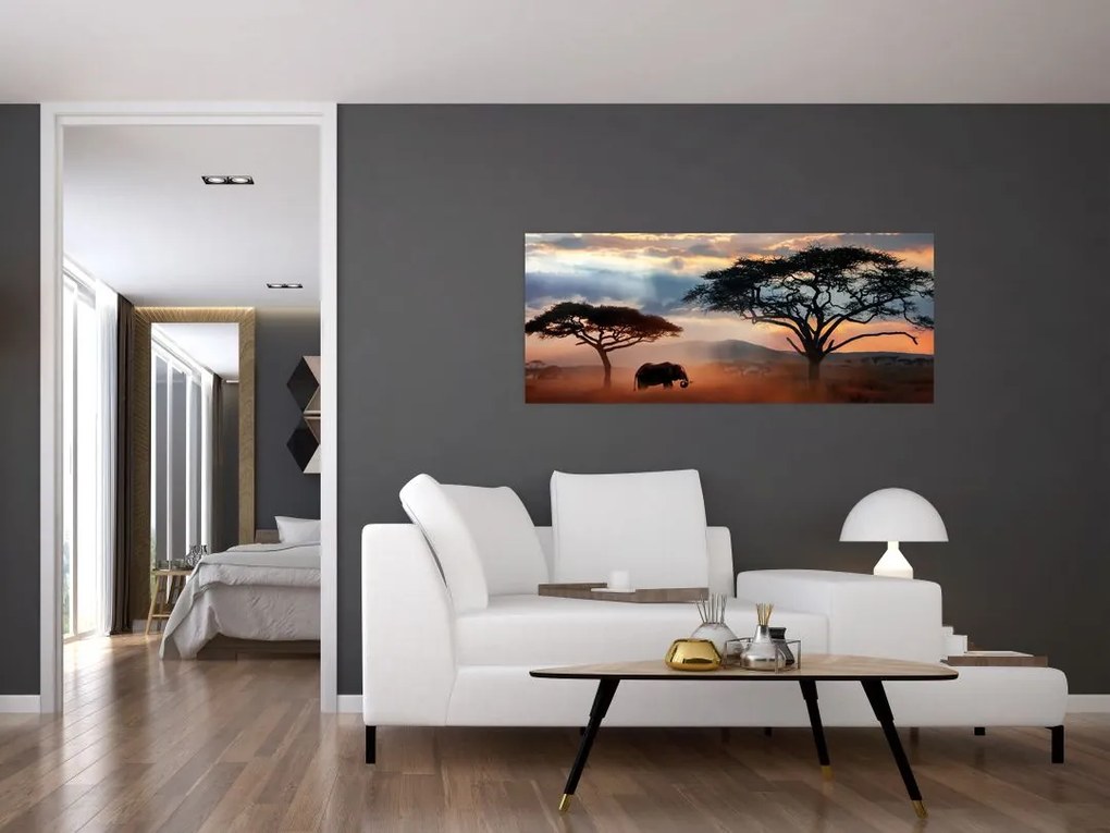 Tablou - Parcul Național Serengeti, Tanzania, Africa (120x50 cm)