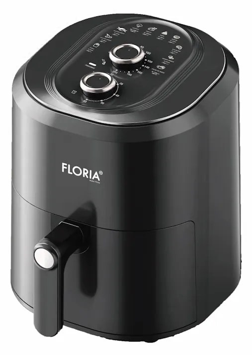 Friteuza cu aer cald Floria ZLN8009 Neagra, putere 1360W, Capacitate 6 Litri, temperatura reglabila