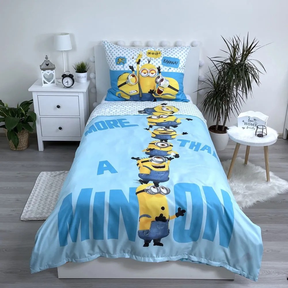 Lenjerie de pat pentru copii din microfibră pentru pat de o persoană 140x200 cm Minions 2 – Jerry Fabrics