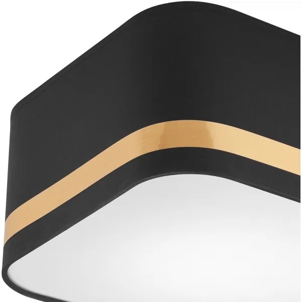 Plafonieră SIRJA SQUARE STRIPE 2xE27/15W/230V negru/auriu