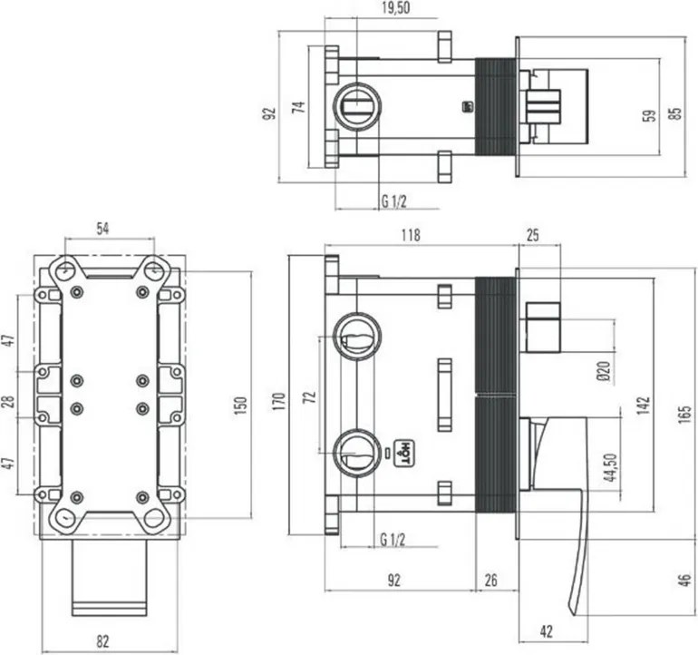Deante BXX0DWM Vigo piesă de schimb pentru smart-box, crom
