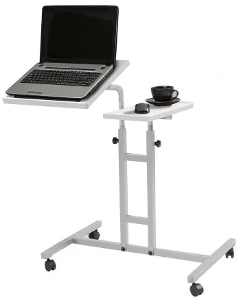 Măsuță ajustabilă GLEN 87x67 cm albă