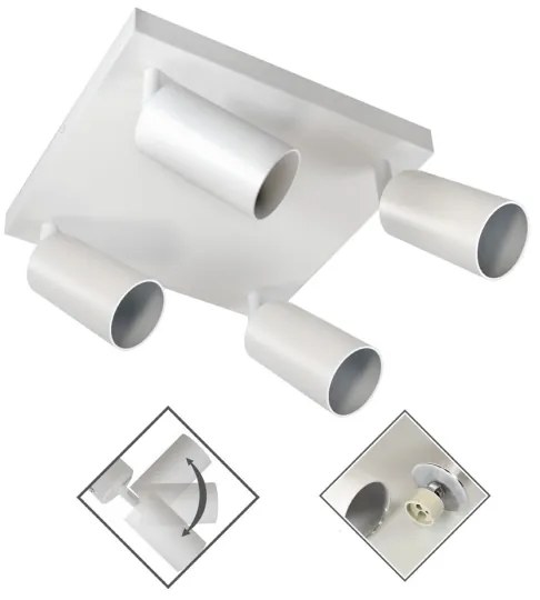 Lampă spot FARGO 4xGU10/30W/230V alb