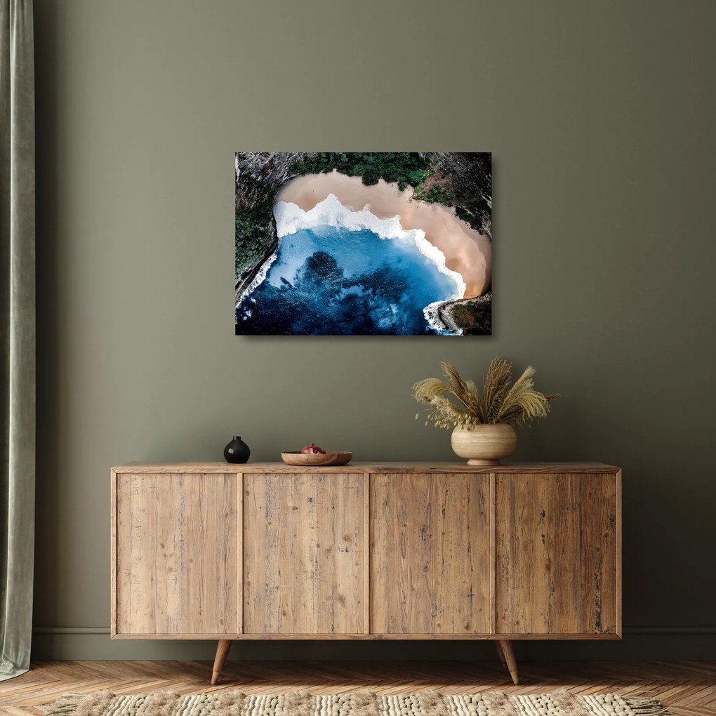 Tablou pe sticlă cu plaja Nusa Penida, Indonesia (70x50 cm)