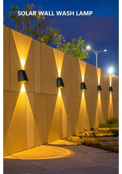 Aplică LED solară Brilagi PYRAMID LED/2W/3,2V 1300 mAh IP54