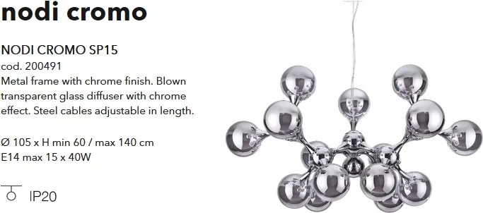 Lustra design modern NODI SP15 CROMO 200491