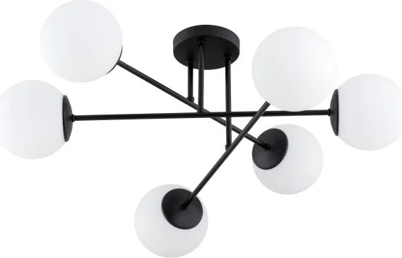 Brilagi - Lustru aplicat MILO 6xE27/60W/230V negru