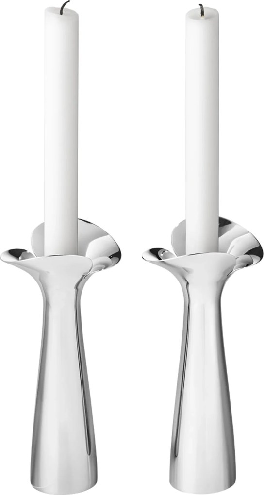 Sfeșnice din oțel inoxidabil BLOOM BOTANICA 20cm, 2 buc - Georg Jensen