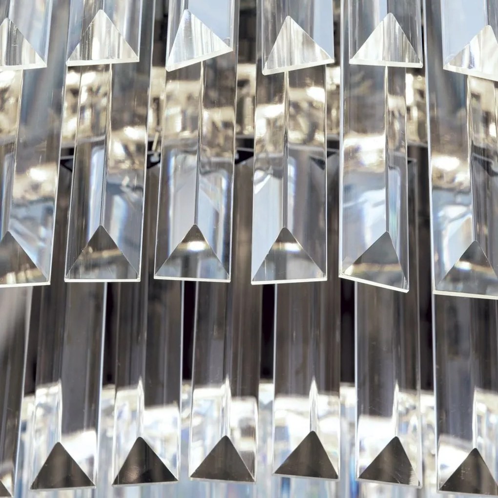 Lustra LED aplicata cristal design elegant lux PRISM D-95cm crom