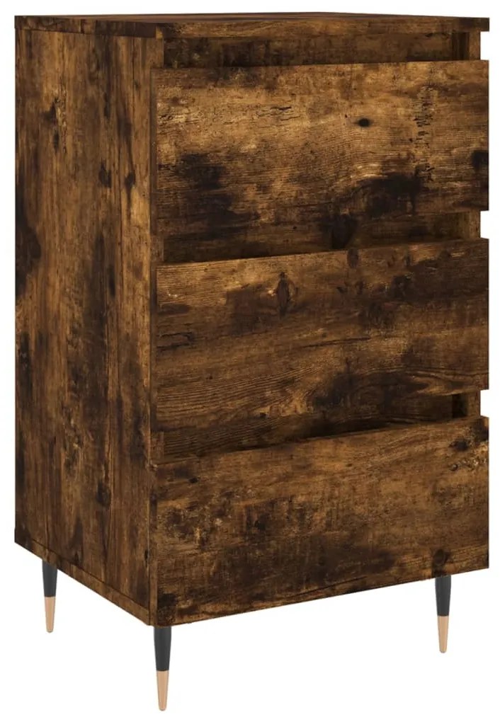 826918 vidaXL Noptieră, stejar fumuriu, 40x35x69 cm, lemn compozit
