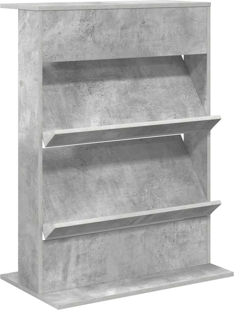 vidaXL Raft pentru reviste Gri din beton 70 x 41 x 96 cm Lemn compozit