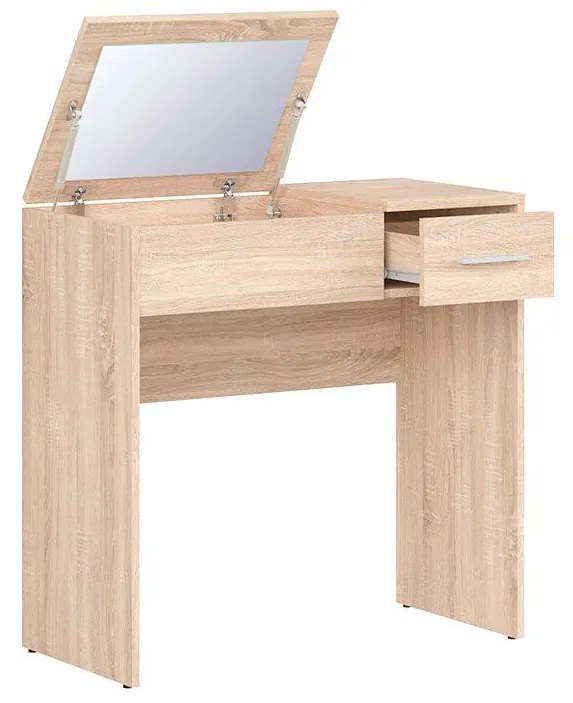 Masă de toaletă Nepo Plus 40 (stejar sonoma) (cu oglindă) (cu sp. depozitare). 1098457