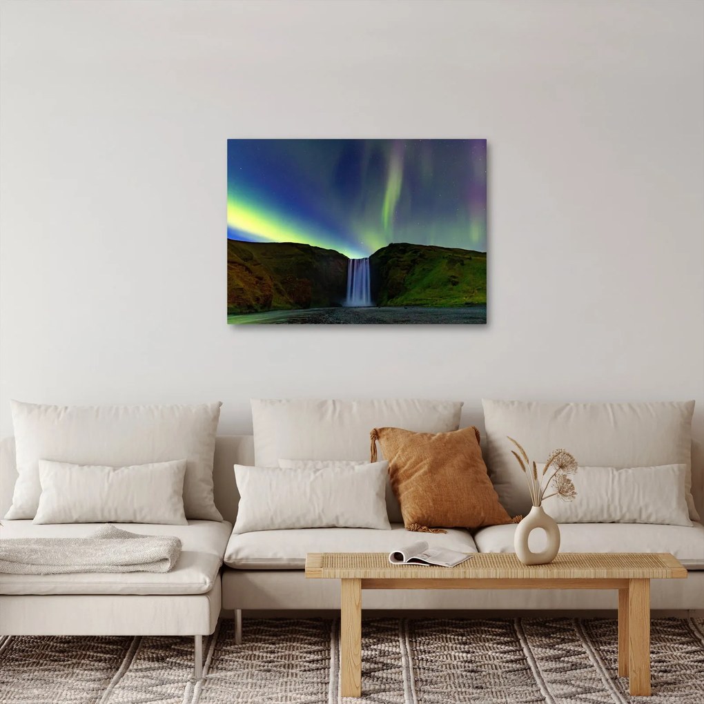 Tablou - Aurora Boreală în Islanda (70x50 cm)