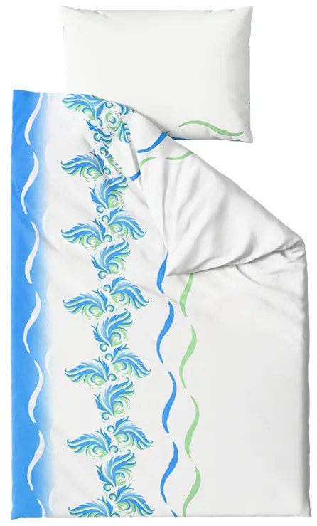 Lenjerie de pat din microsaten SOFTURE, alb-albastru Dimensiune lenjerie de pat: 70 x 90 cm | 140 x 200 cm