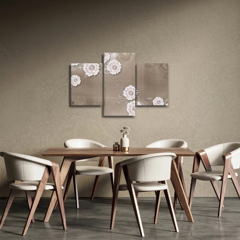 Tablou - Draperie cu flori (90x60 cm)