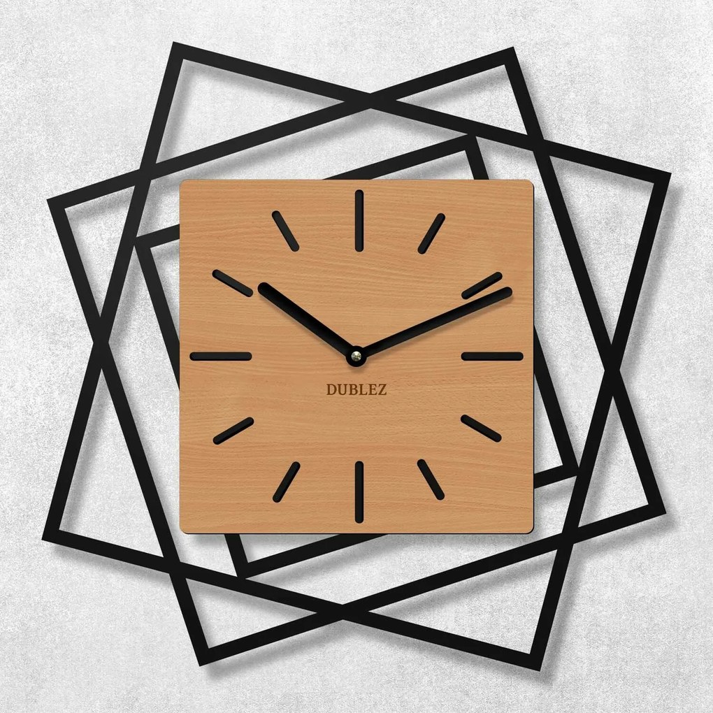 DUBLEZ | Ceas de perete din lemn 3D - Frames