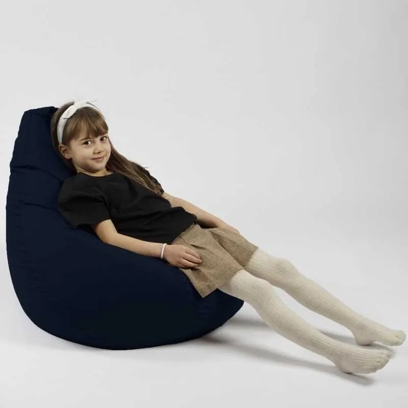 Fotoliu puf copii, Nirvana Light Pufrelax, Material Impermeabil - Bleumarin