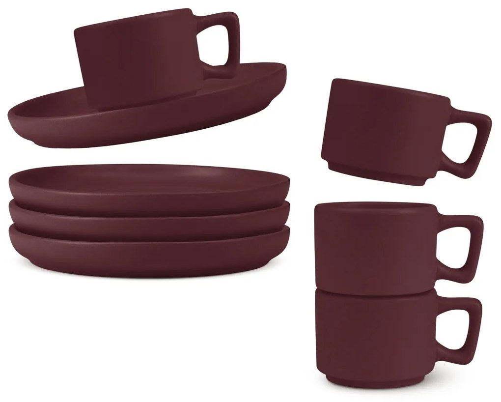 BerlingerHaus Set de căni de espresso cu farfurioară Leonardo 100 ml, 4+4 buc.