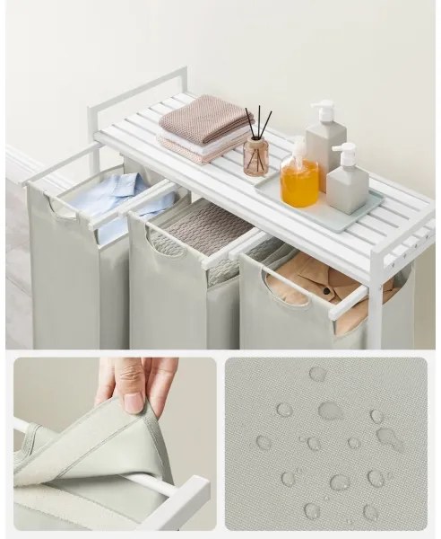 Coș pentru rufe REX, alb