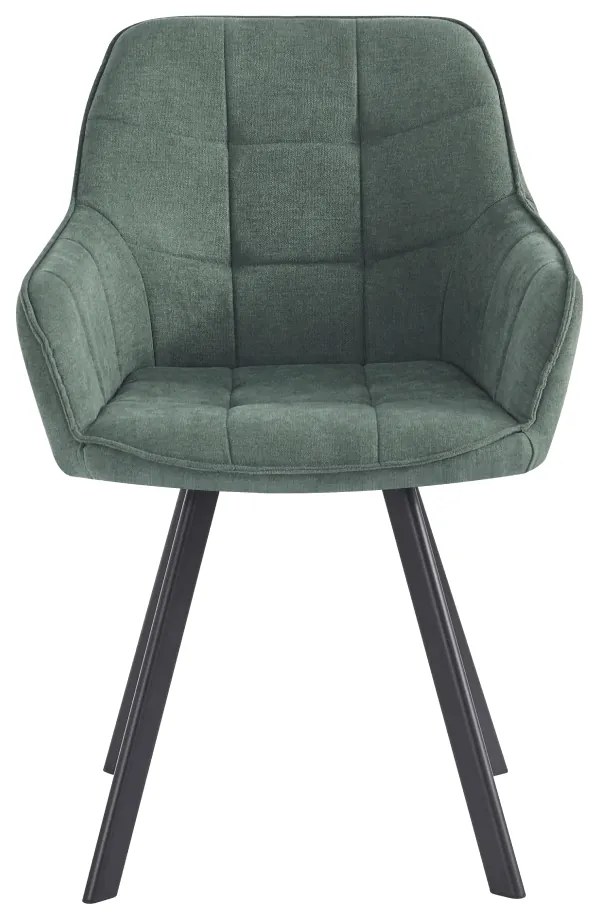 Scaun de design, Velvet verde negru, PETIN