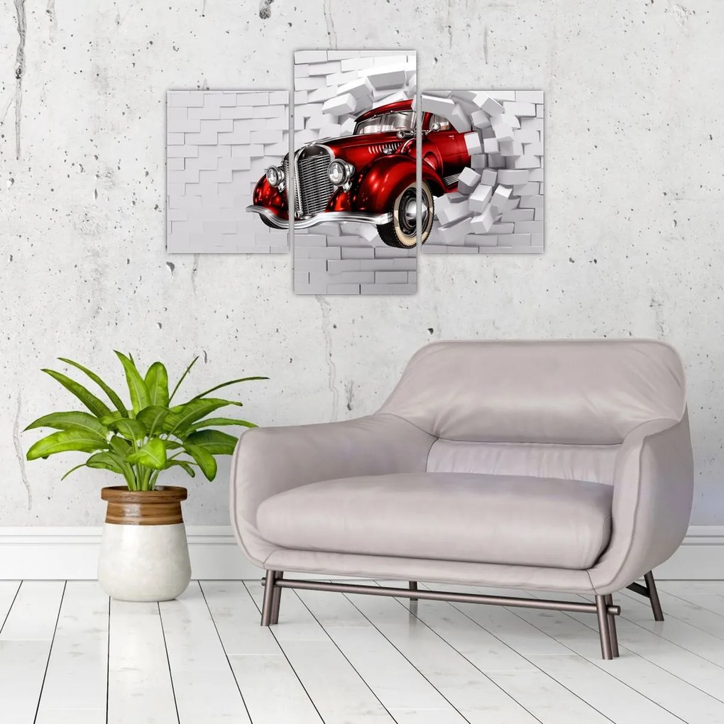 Tablou - Mașină roșie (90x60 cm)
