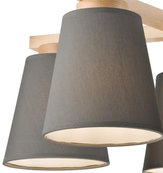 Lustr ELLIE 5xE27/60W/230V, montaj plafon, gri