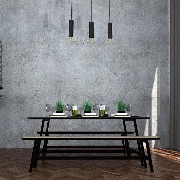 Lustră pe cablu DANTE 3xGU10/25W/230V negru/aurie