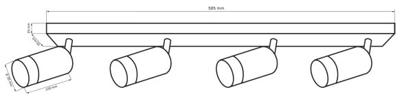 Spot ARRAS 4xGU10/10W/230V negru