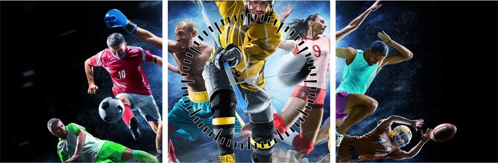 Tablou - Sport (cu ceas) (90x30 cm)