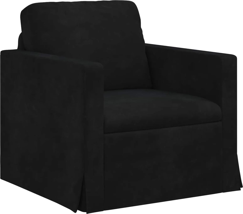 vidaXL Canapea Negru 78 x 78 x 80 cm Catifea
