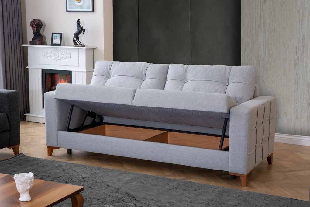 Set canapea extensibila de 210cm si fotoliu alya