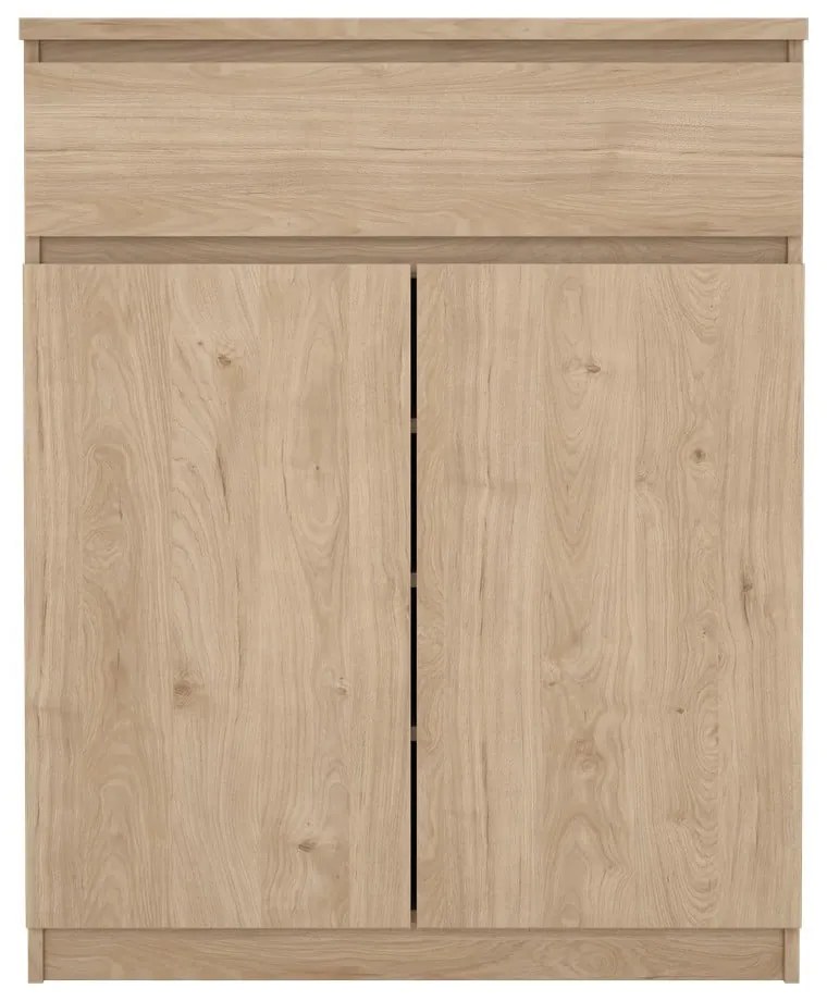 Comodă în culoare naturală cu aspect de lemn de stejar 80x100x40 cm Naia – Tvilum