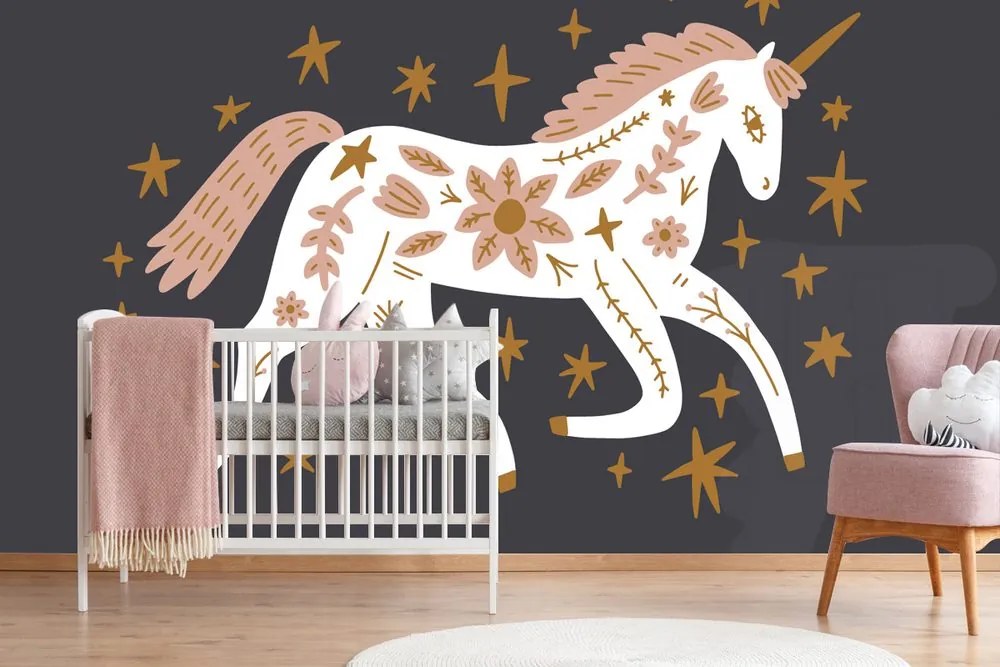 Tapet autoadeziv unicorn de poveste în stil popular