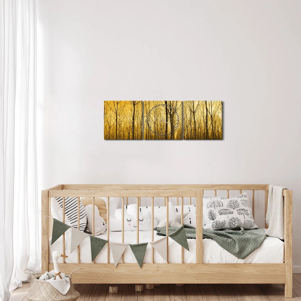 Tablou - Palntație cu pomi (cu ceas) (90x30 cm)