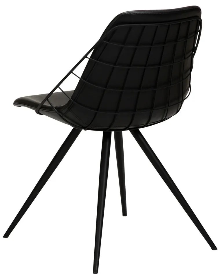 Scaun cu husă din piele artificială DAN-FORM Denmark Sway, negru