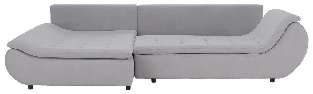 Set canapea, gri deschis / roz pudră, material textil, stânga, BRATO