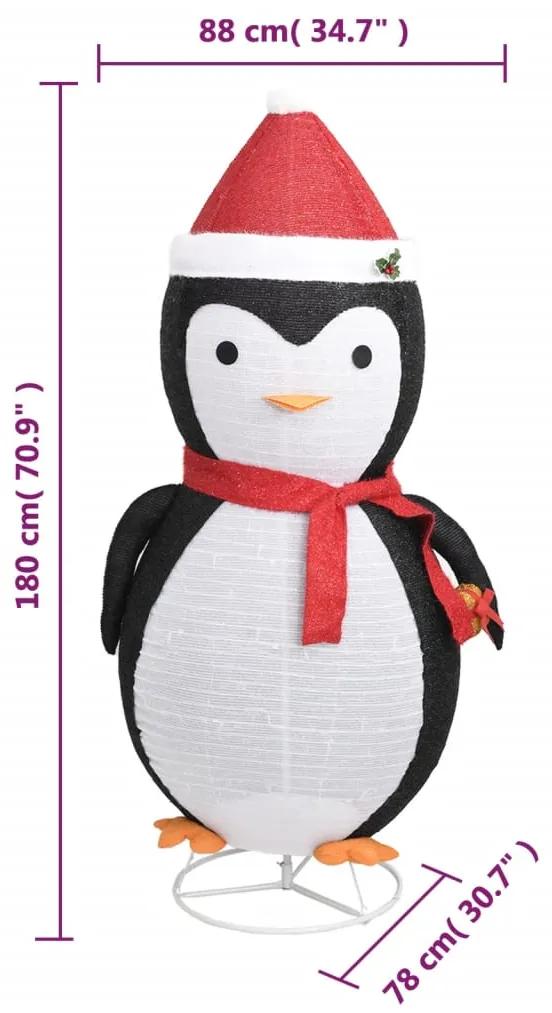 Figurina pinguin decorativa Craciun, LED, 180 cm, tesatura lux