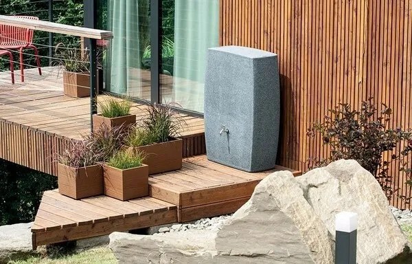Ghiveci MADERA SQUARE ECO WOOD 28,8 cm , maroînchis, S