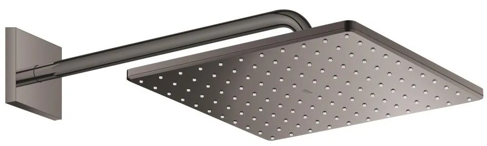 Palarie dus fix Grohe Rainshower Mono 310, 31x31 cm cu brat, montaj pe perete, antracit (hard graphite)