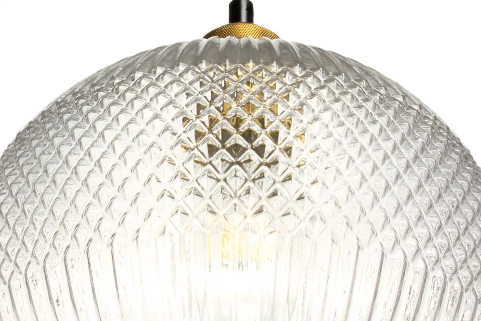 Lustra din sticla Neptun transparenta/gri, un bec