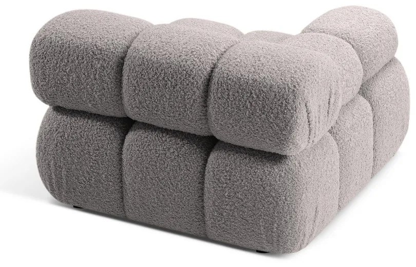 Modul pentru canapea modulară gri deschis cu tapițerie din țesătură bouclé (cu colț pe partea stângă ) Bellis – Micadoni Home