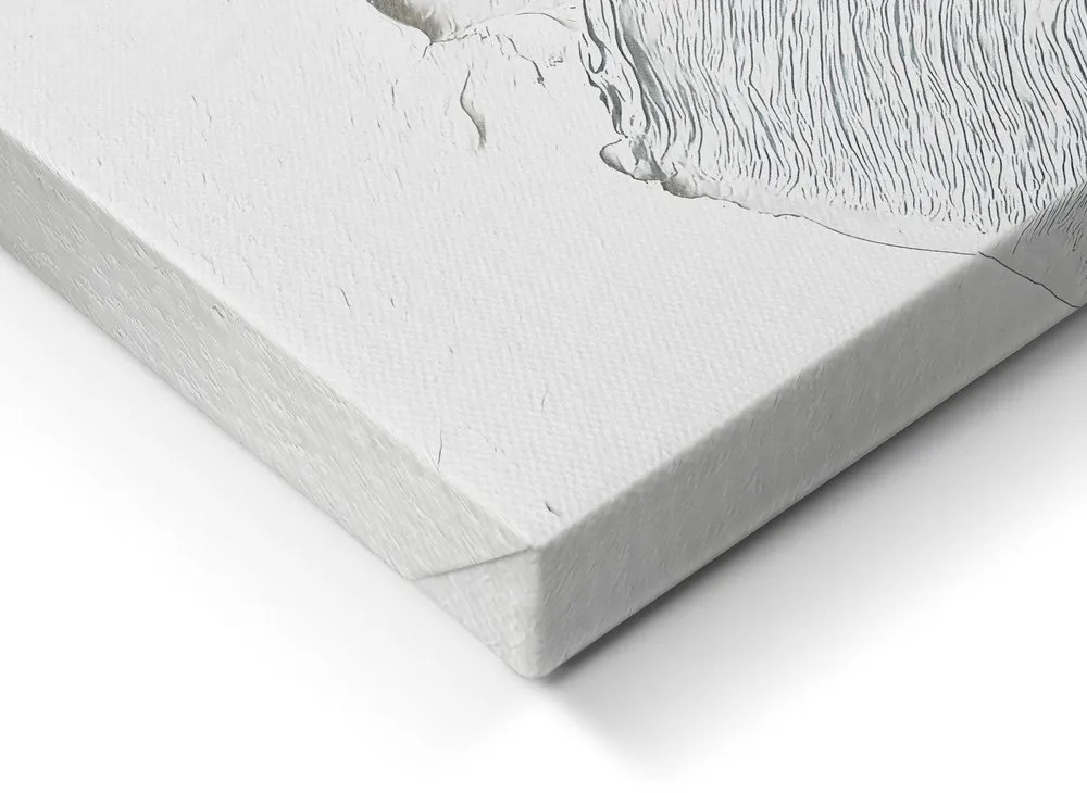 Tablou cu detalii pictate manual 70x100 cm Petal Glow – Styler