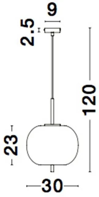 Lustra, Pendul modern Lato negru 30cm