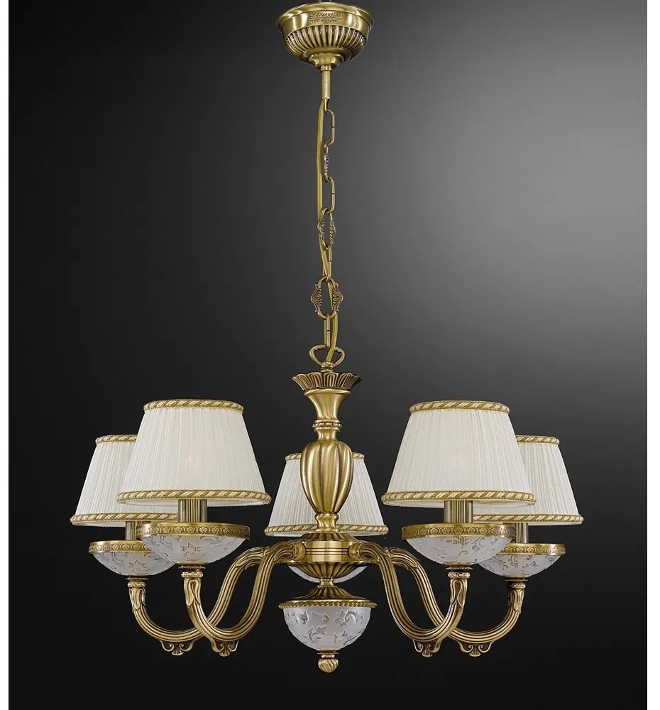 Candelabru din alama 5 brate design italian 6402