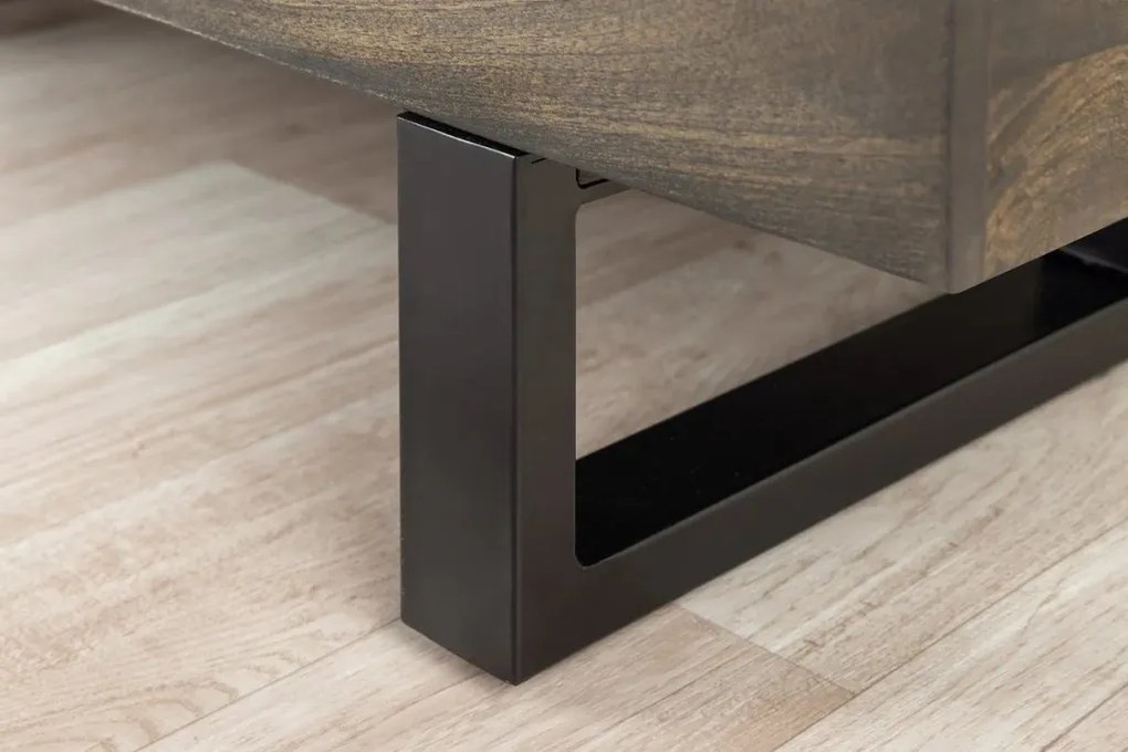 Cufar din lemn Factory Loft 115cm, maro taupe A-46414 VC