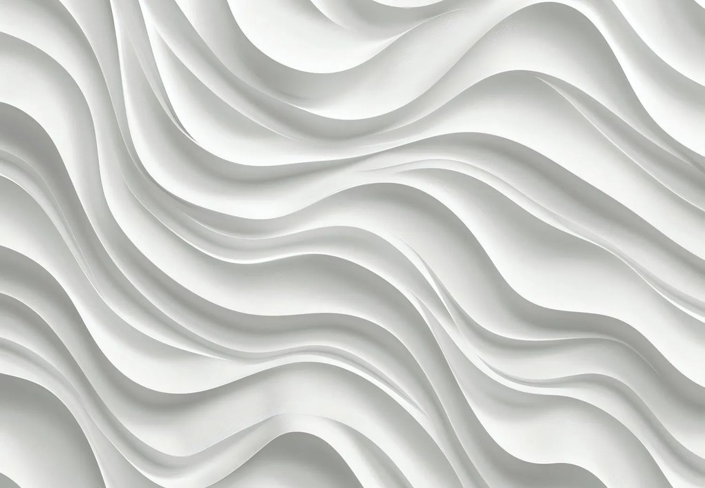 Fototapet - Valuri Albe 3D (147x102 cm)