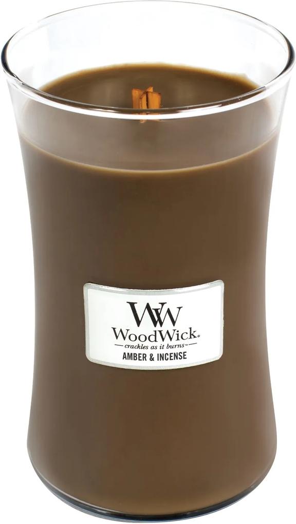 WoodWick maronii parfumata lumanare Amber & Incense vaza mare