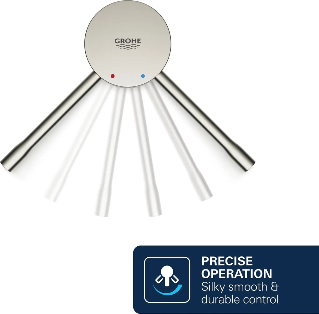 Baterie cada freestanding cu montaj pe pardoseala, culoare supersteel, Grohe Essence